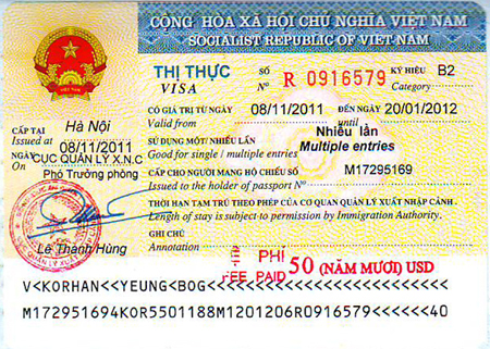 Dịch vụ visa nhập cảnh Việt Nam