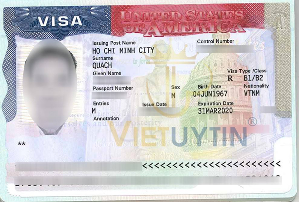 Visa du lịch Mỹ của anh Quang