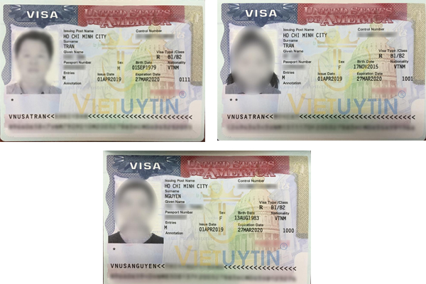 Visa du lịch Mỹ của gia đinh anh Dân