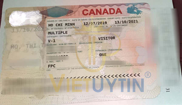 Kết quả visa du lịch Canada của chị Thu
