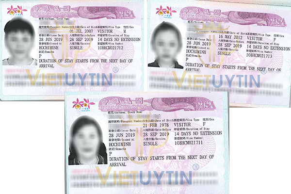 Visa du lịch Đài Loan của mẹ con chị Thảo