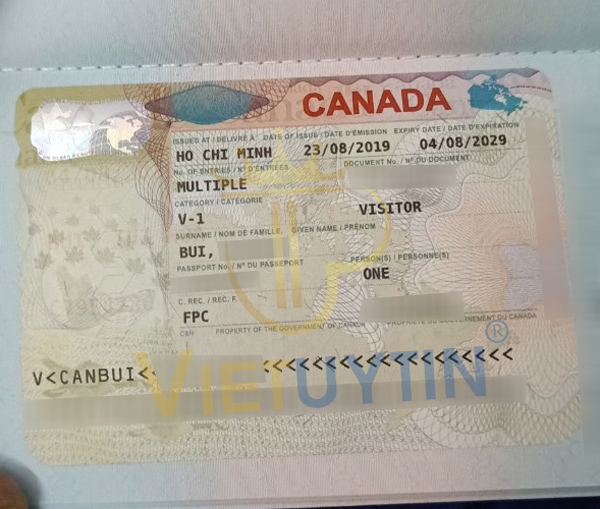 Visa thăm thân Canada của cô Bích Visa thăm thân Canada của cô Bích