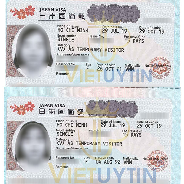 Visa thăm thân Nhật của cô Dung và chị Hân Visa thăm thân Nhật của cô Dung và chị Hân