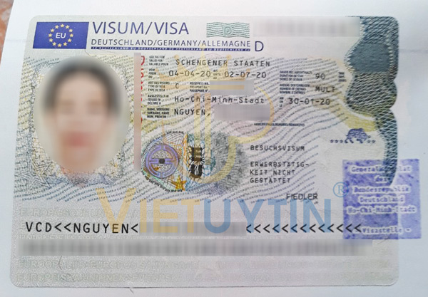 Visa thăm thân Đức của cô An Visa thăm thân Đức của cô An