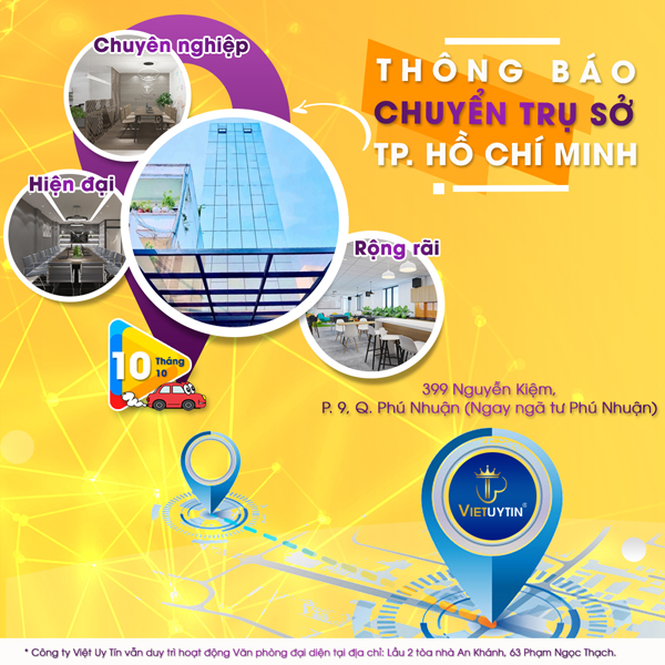 Việt Uy Tín thông báo chuyển trụ sở công ty Việt Uy Tín thông báo chuyển trụ sở công ty