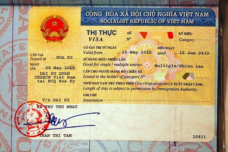 Visa 6 tháng nhiều lần cho người nước ngoài nhập cảnh Việt Nam
