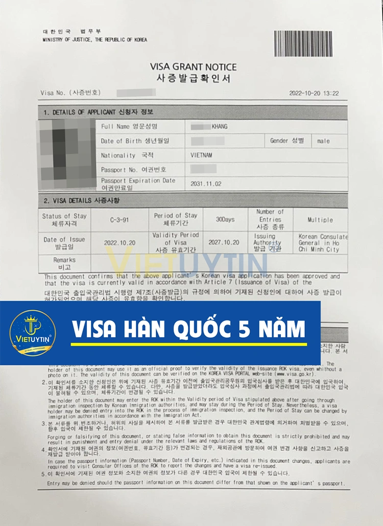 Đảm bảo đầy đủ giấy tờ khi làm thủ tục xin thị thực Hàn Quốc