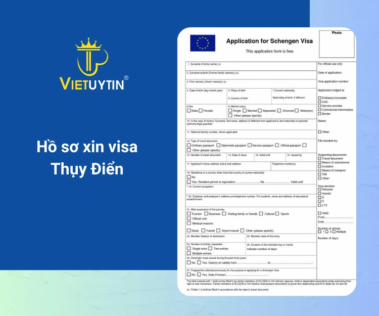 Hồ sơ xin visa Thụy Điển cần rất nhiều giấy tờ với thông tin chính xác
