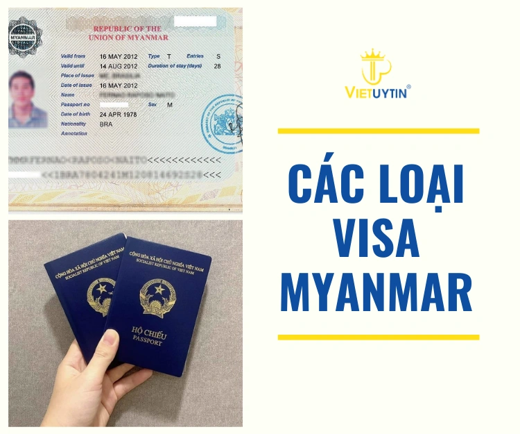 Các loại visa Myanmar phổ biến hiện nay