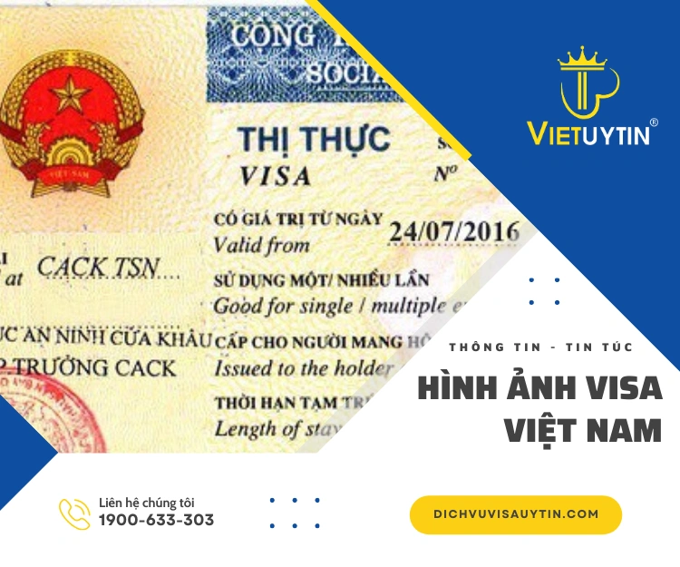 Hình ảnh visa Việt Nam với quy định về kích cỡ hợp lệ 